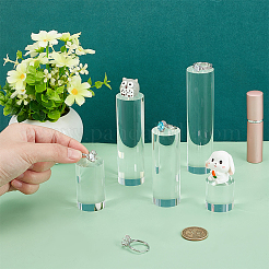 5 шт. 5 стиля колонны прозрачные акриловые пьедесталы для ювелирных изделий ODIS-BC0001-12