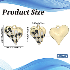 12 шт. Подвески из сплава с эмалью&nbsp;ENAM-SC0006-59