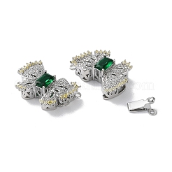 Латунные застежки из прозрачного кубического циркония с микропаве KK-F867-37P