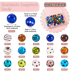 64шт 16 стиля ручной работы бусины лэмпворк LAMP-TA0001-59C