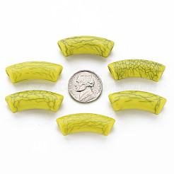 Непрозрачные акриловые бусины с краклеем&nbsp;MACR-S372-001N-001