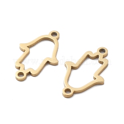 Подвески-шармы из полой нержавеющей стали 304 в форме руки в форме хамсы STAS-M111-35G