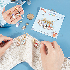 Кулон из сплава эмали в виде единорога с замком маркеры петель HJEW-AB00053