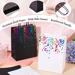 12 stücke 2 farben bunte heißprägen herz papier geschenk tragetaschen&nbsp;ABAG-TA0001-57B