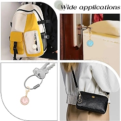 12 шт. 4 стильных подвесных часовых украшений из сплава и эмали&nbsp;HJEW-YW00259