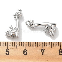 Латунные микропаве прозрачные подвески с фианитом KK-M102-39P