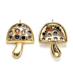 Осенняя тема латунные подвески с микропаве и фианитами&nbsp;X-ZIRC-L100-032G