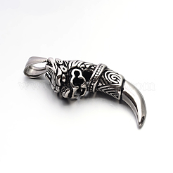 Винтажные подвески из нержавеющей стали 304 в виде драконьего бивня большие&nbsp;STAS-F011-36A