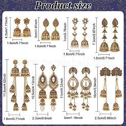 8 пара 8-х стильных сережек-гвоздиков из цинкового сплава для женщин&nbsp;EJEW-AN0003-16