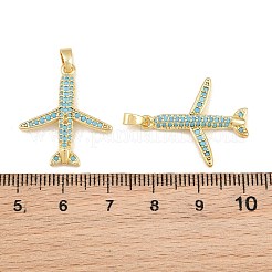 Pendenti in ottone con micro pavé di zirconi celesti&nbsp;CU-CBAA571-05G
