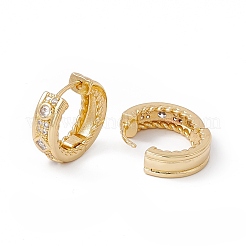 Серьги-кольца с прозрачным кубическим цирконом EJEW-B014-05G