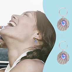 4 пара выдвижных серег-колец из нержавеющей стали 201 STAS-UN0052-03A