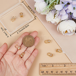 10 Stück Messing Micro Pave Zirkonia Cup Perle Peg Bails Pin Anhänger&nbsp;KK-BBC0008-98