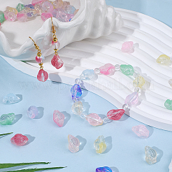 80 Stück 10 Farben transparente Sprühfarbe Glasperlen&nbsp;GLAA-SC0003-33