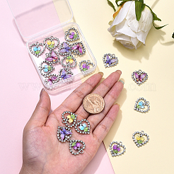 20 шт. 5 стиля стеклянных подвесок из платинового сплава FIND-YW0007-61