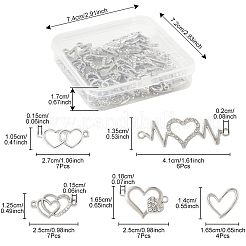 30 шт. 5 стиля сплава хрустальные стразы звенья/соединители&nbsp;ALRI-FS0001-09