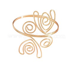 Bracciali rigidi da braccio da donna con motivo a spirale floreale in ferro per la parte superiore del braccio.&nbsp;WGE9B06-01