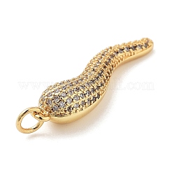 Покрытие стойки латунь микропаве прозрачные подвески из кубического циркония KK-Z064-10G