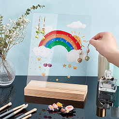 Прозрачные акриловые стойки для серег&nbsp;EDIS-WH0035-13