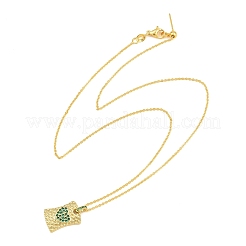 Colliers à pendentif coulissant ajustable en laiton&nbsp;KK-CBA4547-08G-02