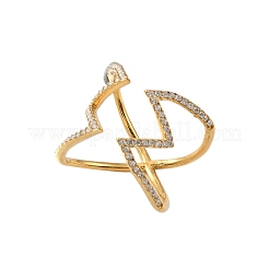 Manschettenringe aus Edelstahl 304 mit Strassen für Damen&nbsp;RJEW-L134-001G-05