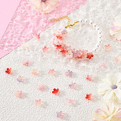 150 шт. 5-х цветные прозрачные бусины ручной работы в технике лэмпворк GLAA-NB0001-89