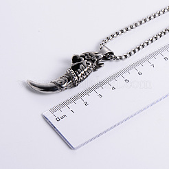 Мужские ожерелья с подвеской в виде волчьего зуба из нержавеющей стали 304 в стиле ретро-панк MB9214