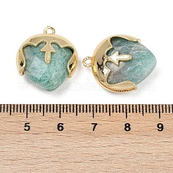 Граненые подвески из натурального амазонита&nbsp;G-K347-09G-04