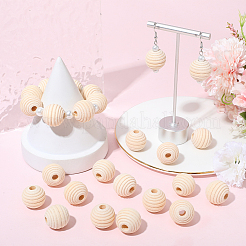 50 шт. бусины из натурального дерева в виде улья&nbsp;WOOD-PA0001-17