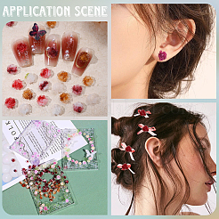 200 шт. 4-х цветные кабошоны из смолы-цветка&nbsp;MRMJ-CY0001-01