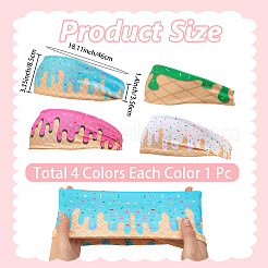 4 Stück Polyester-Stirnbänder in 4 Farben für Frauen und Mädchen.&nbsp;OHAR-CN0001-05