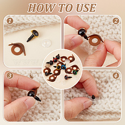 80 набор 8-х цветных пластиковых глаз KY-PH0001-92