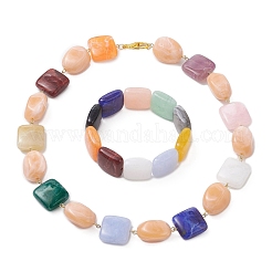 Наборы из квадратных акриловых бусин и ожерелий&nbsp;SJEW-JS01346