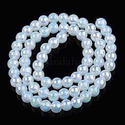Chapelets de perles en verre transparent électrolytique&nbsp;LS-GLAA-T032-T6mm-AB14