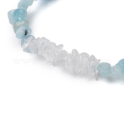 Braccialetto elastico con pietre preziose&nbsp;BJEW-JB11012-01