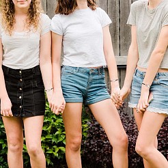 3шт. набор из 3 браслетов в форме сердца из нержавеющей стали 430 JB715A