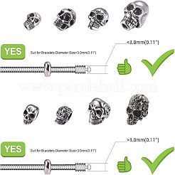 Бусины из нержавеющей стали 304 и европейские бусины STAS-UN0001-67AS