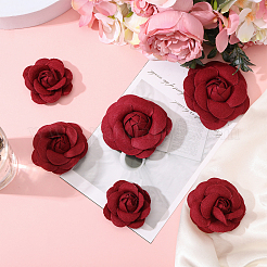 6шт 3 стиля пластиковая искусственная головка цветка&nbsp;AJEW-CA0004-61A