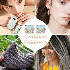 Маркеры петель с замком подвеска кошка/сакура из сплава эмали HJEW-PH01867