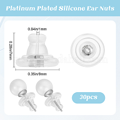 30 шт. Силиконовые гайки для ушей FIND-BBC0002-29P