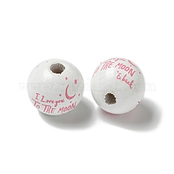 Набивные деревянные европейские бусины WOOD-G022-20G