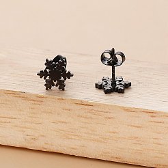Серьги-гвоздики из нержавеющей стали 304 с рождественскими снежинками FS-WG2939F-03