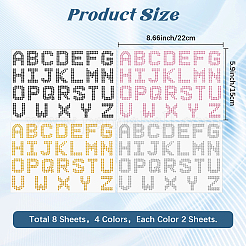 8 лист 4 цвета буквы a~z акриловые стразы горячей фиксации DIY-CP0012-52