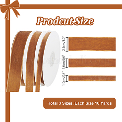 3 рулон 3 видов односторонней бархатной ленты OCOR-PH0002-87A