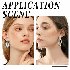 40 шт. 2-х цветная фурнитура для сережек-гвоздиков в форме пончика из нержавеющей стали 304 DIY-SC0023-56