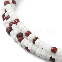 Braccialetti di ordito multi-anello con perline di semi di vetro&nbsp;BJEW-TA00339-01