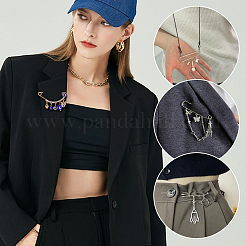 2 шт. 2-х цветная латунная фурнитура для броши&nbsp;KK-PH0013-71