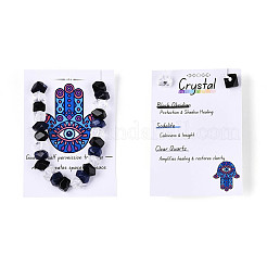 Hebras de cuentas de cristal de obsidiana natural&nbsp;G-N358-01A-02