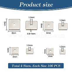 400 шт. 4 стиля 304 нержавеющая сталь разделительные бусины STAS-PH0019-77