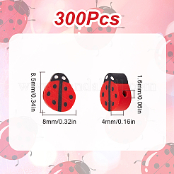 300шт бусины из полимерной глины ручной работы CLAY-SC0002-24B